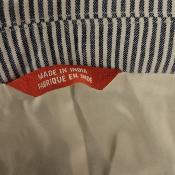 Blue and White Striped Izod Men's Blazer/Sports Coat Sz XL - Picture 3 of 7